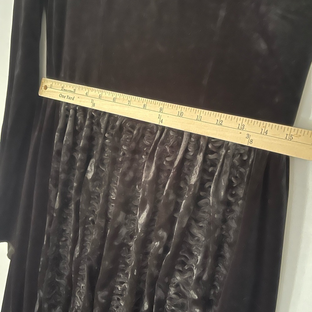 PunkRave Velvet Maxi Dress Widow Sleeves Lace Up Back XL - Picture 7 of 14